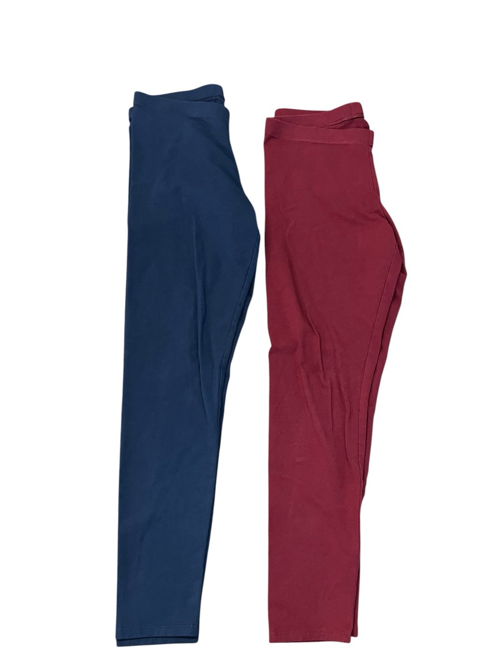 Girls XL Navy and Burgundy Leggings